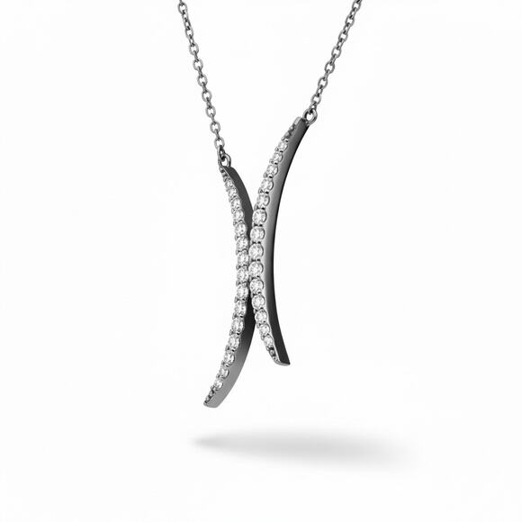 Giani Bernini Sterling Silver Cubic Zirconia Drop Necklace - Picture 4 of 6